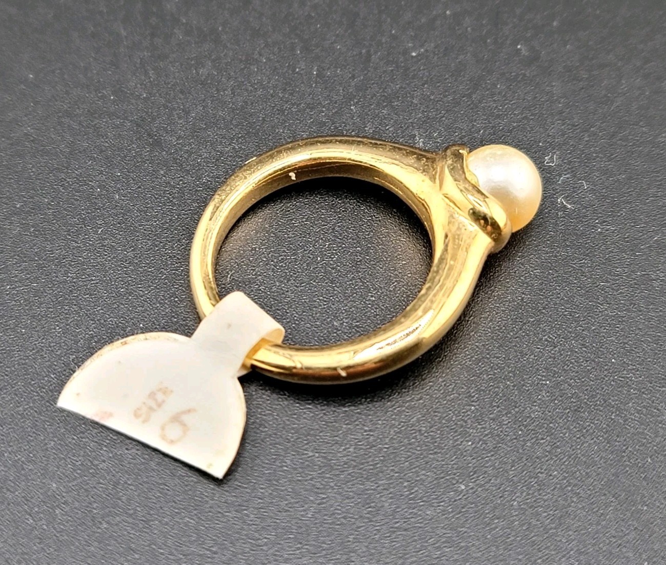Vtg Sz 6 Ring Faux Pearl Bead Fashion Jewelry Unsigned ESPO Joseph Esposito