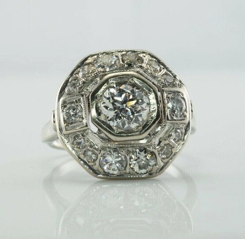 3.75Ct Art Deco Style Lab Created Diamond Engagement Anniversary 925 Silver Ring