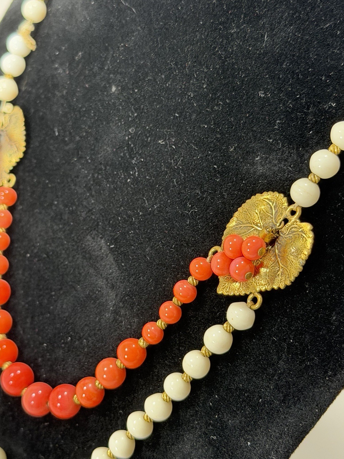 Stunning Antique Natural White & Pink Coral 18” Necklace 34g