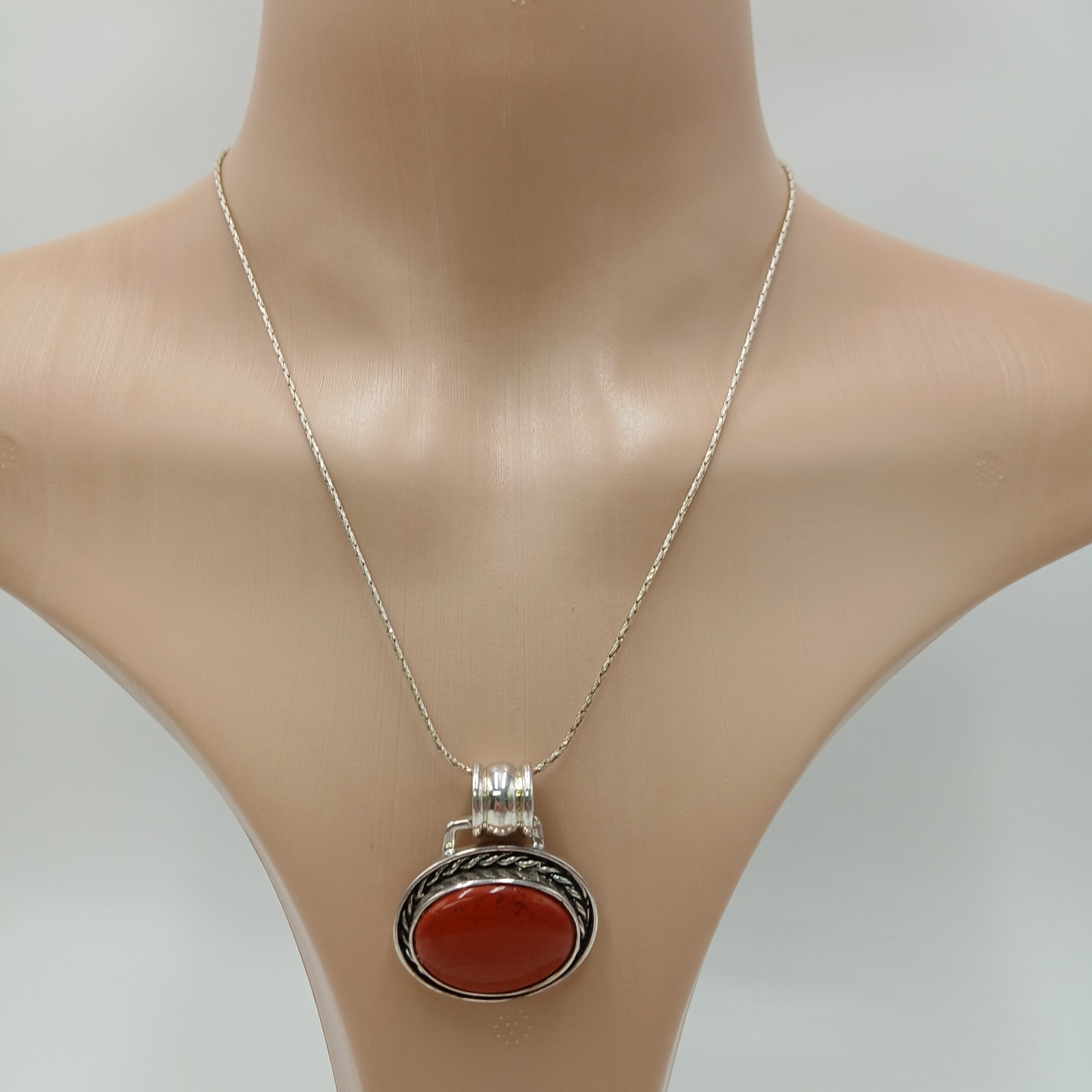 925 DBJ Slider Pendant Necklace 16in Sterling Silver Spigot Wheat Rope Chain 23g