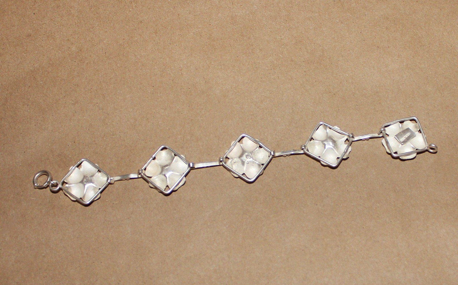 Vtg Sterling Silver Art Nouveau Floral Set Earrings clip-Bracelet 6.5″- Ring 5.5