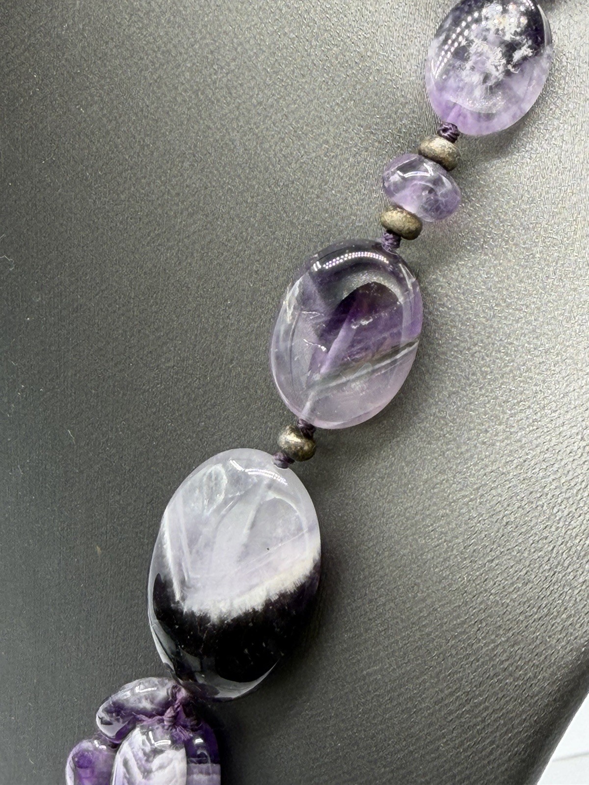 Vintage Coldwater Creek Amethyst Necklace 28.5” Natural Third Eye Crown Chakra