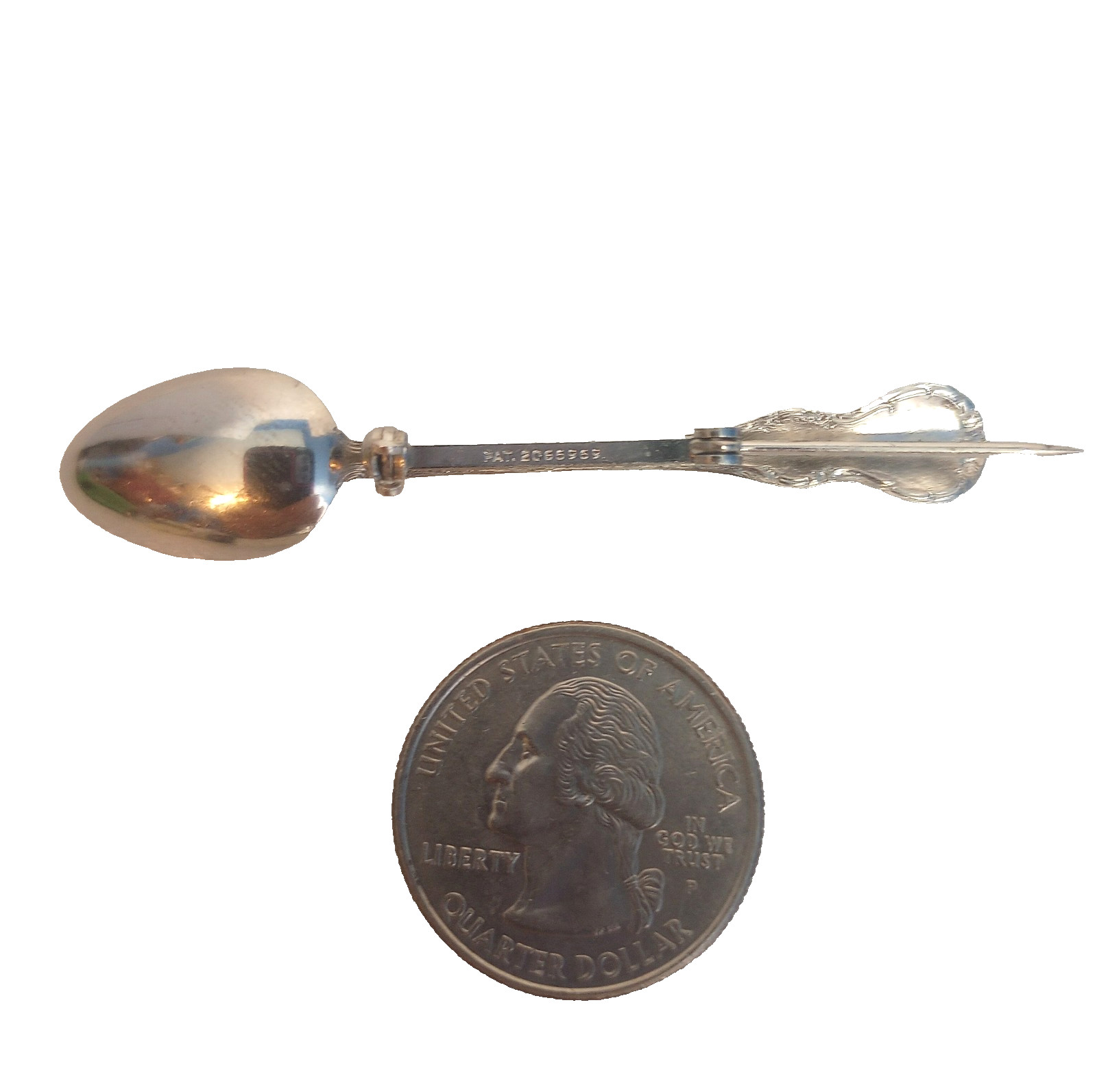 Vintage 1930s-1950s Farnham Patented Clasp Spoon Brooch Pin