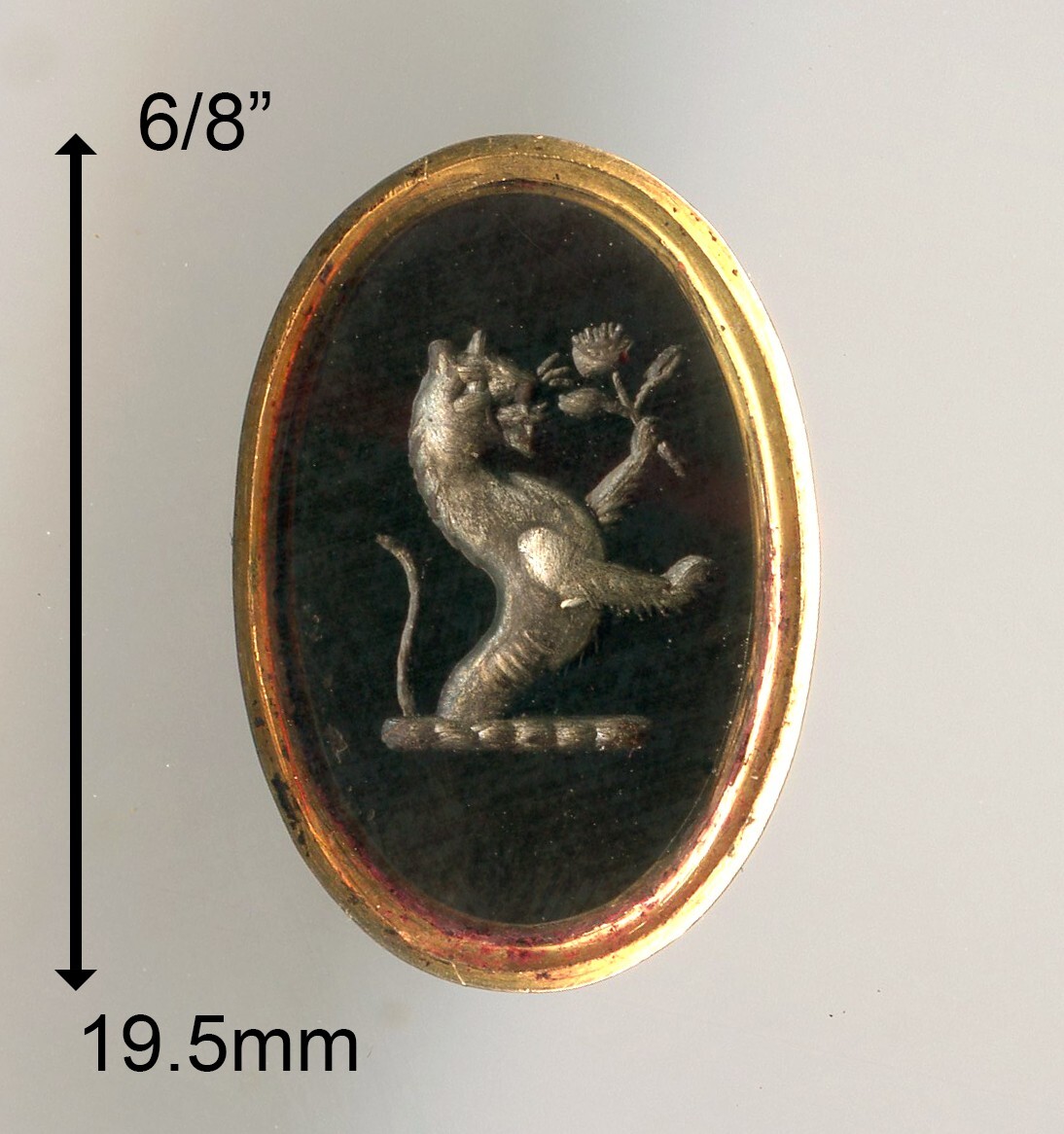 Elegant 1913 Birmingham 9 Karat gold Antique Fob Seal Pendant with Onyx Stone