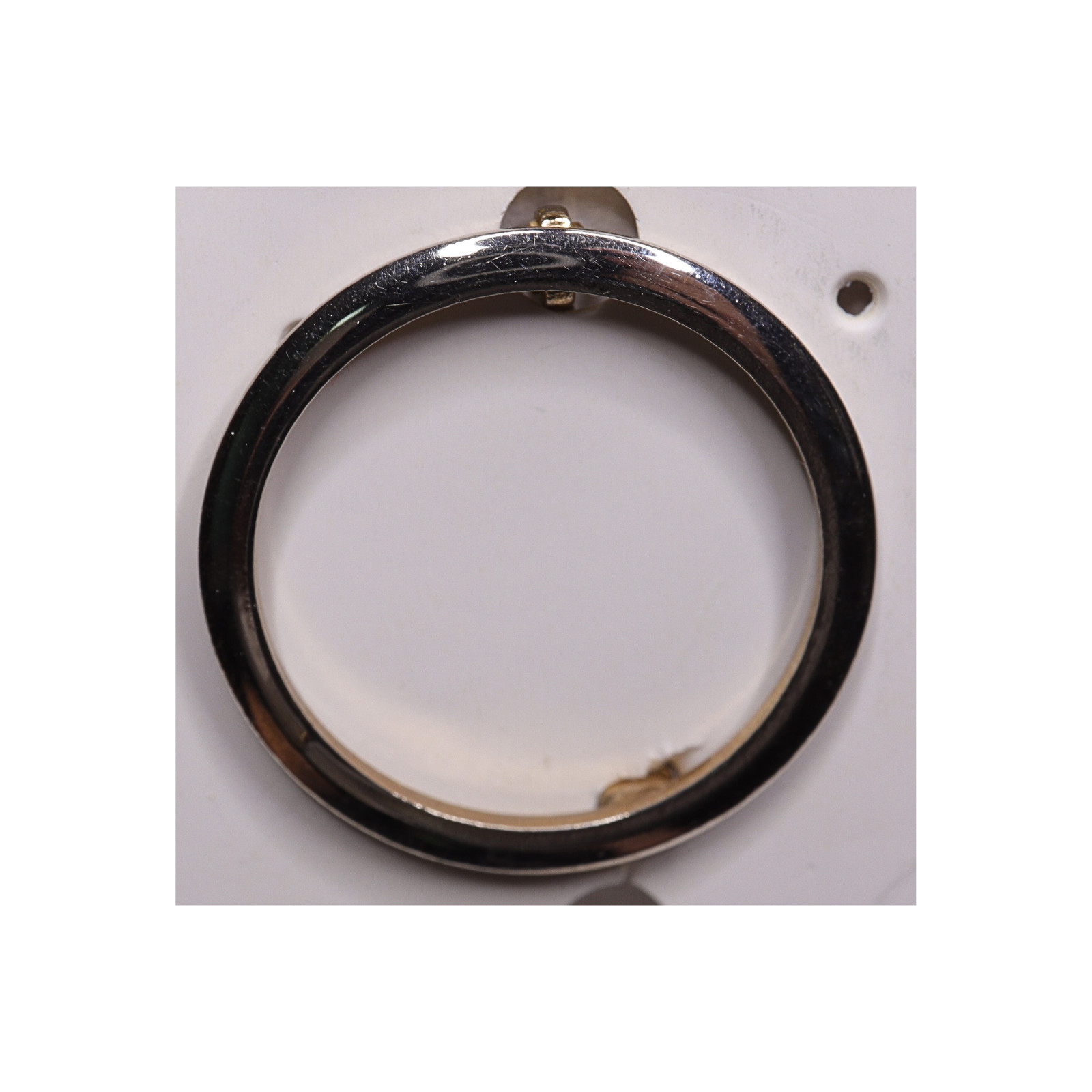 Silver Tone Metal Circle Brooch Pin 1 Inch Safety Pin Closure