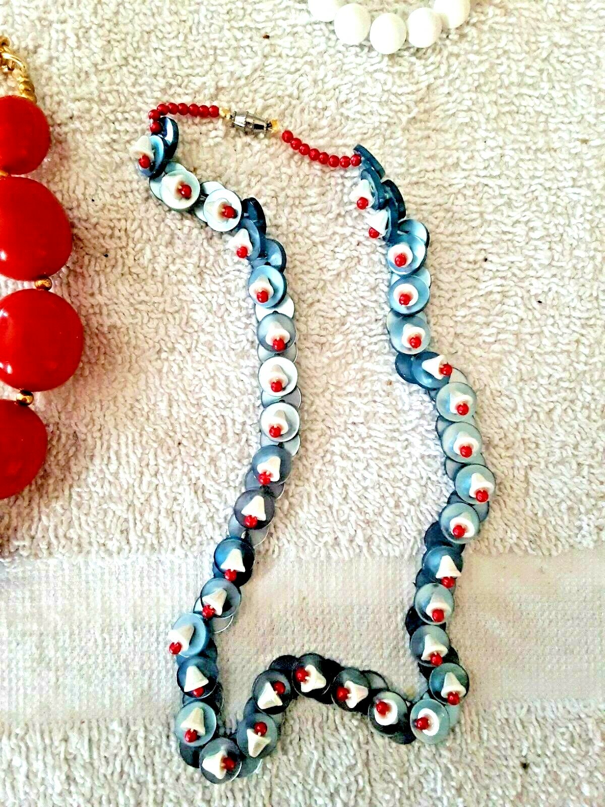Vintage ~ Lot of 5 Jewelry Necklaces ~ 1950’s to 1980’s Variety Beads Costume