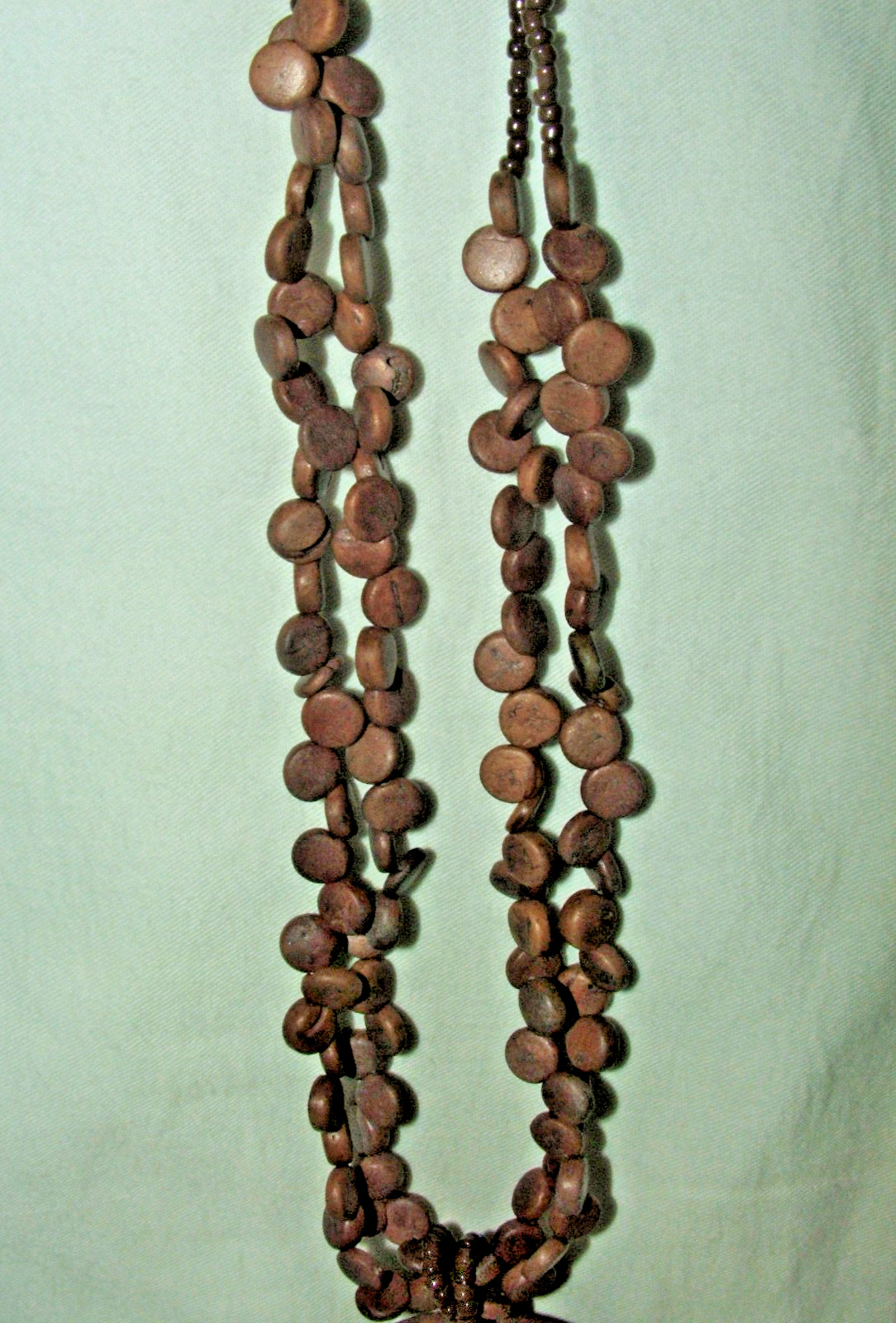 6 pc Vintage Wood Carved Safari Theme Jewelry Collection in Browns Black & Beige