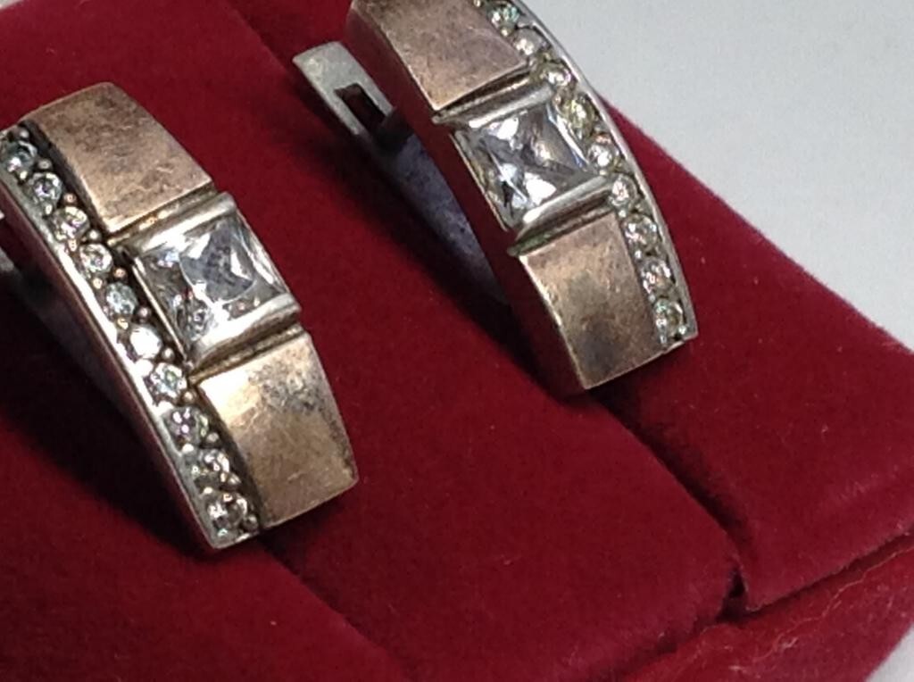 Stylish 925 Silver & 375 Gold Earrings – Elegant Design, 6.60g Unique Jewelry