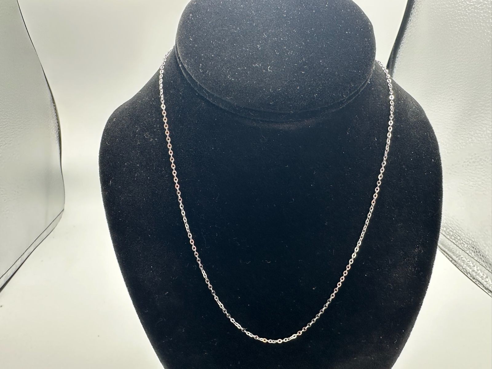 1.52g Vintage Sterling Silver 925 Oval Link Chain Necklace 18 in M