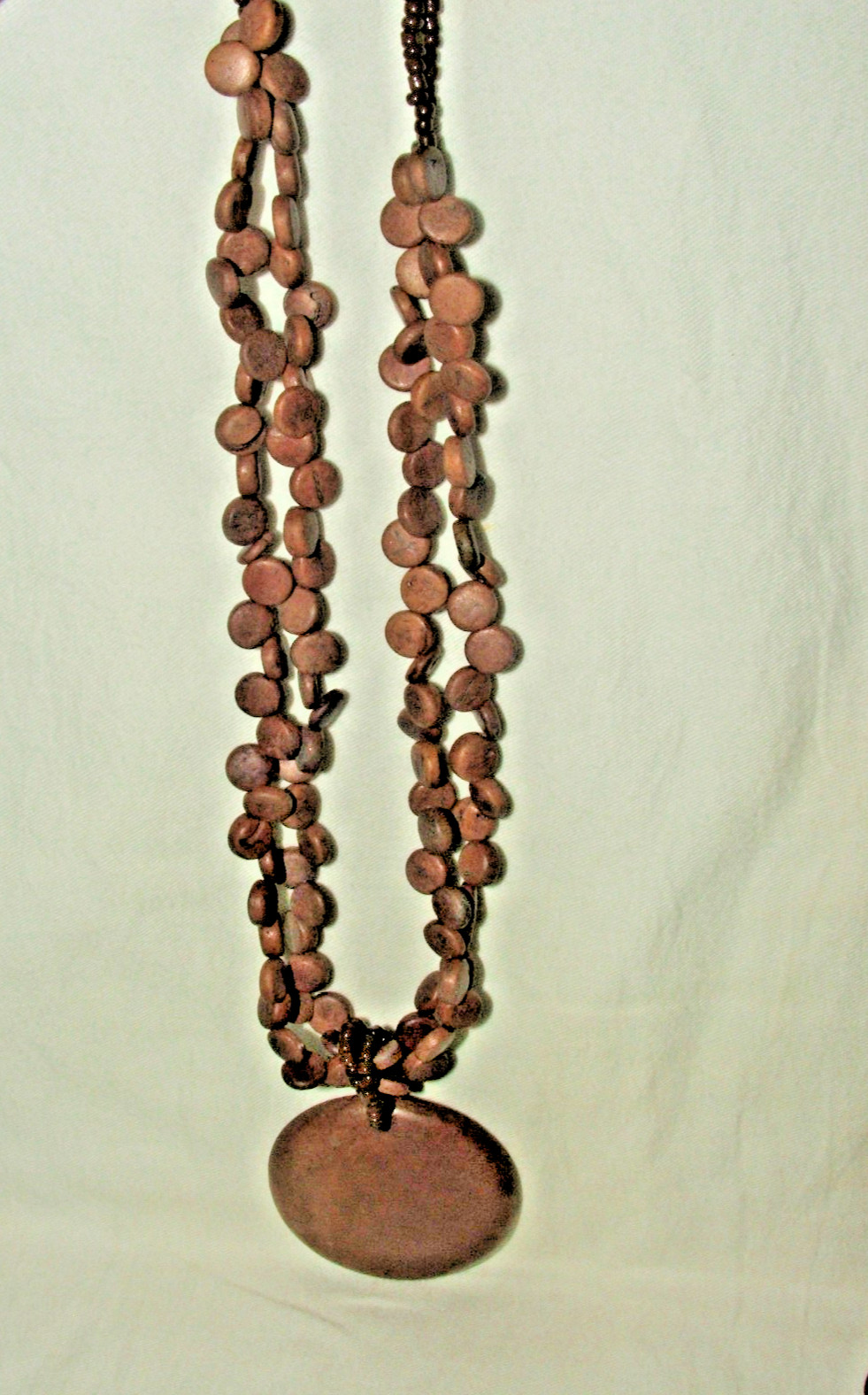 6 pc Vintage Wood Carved Safari Theme Jewelry Collection in Browns Black & Beige