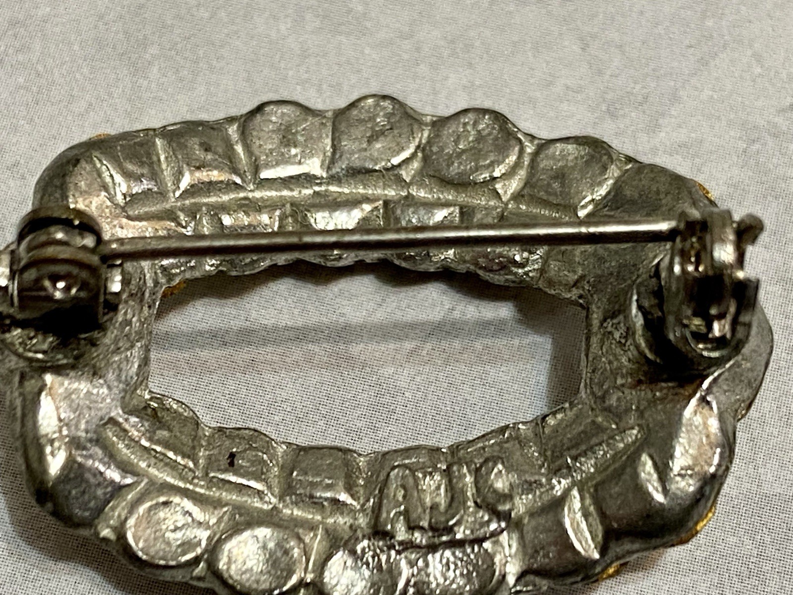 Vintage Brooch American Jewelry Co. Signed Art Deco Pot Metal