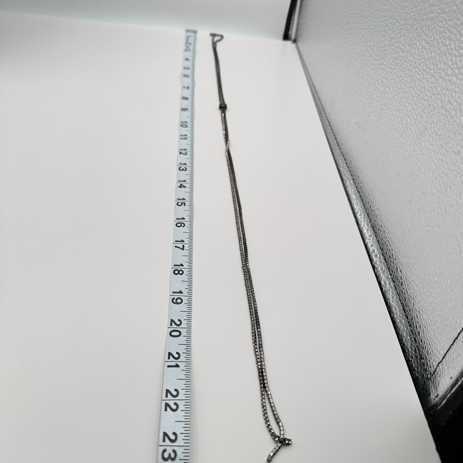 Vintage Y2K Rhinestone Lariat Gunmetal Y-Necklace Women’s Classic Jewelry