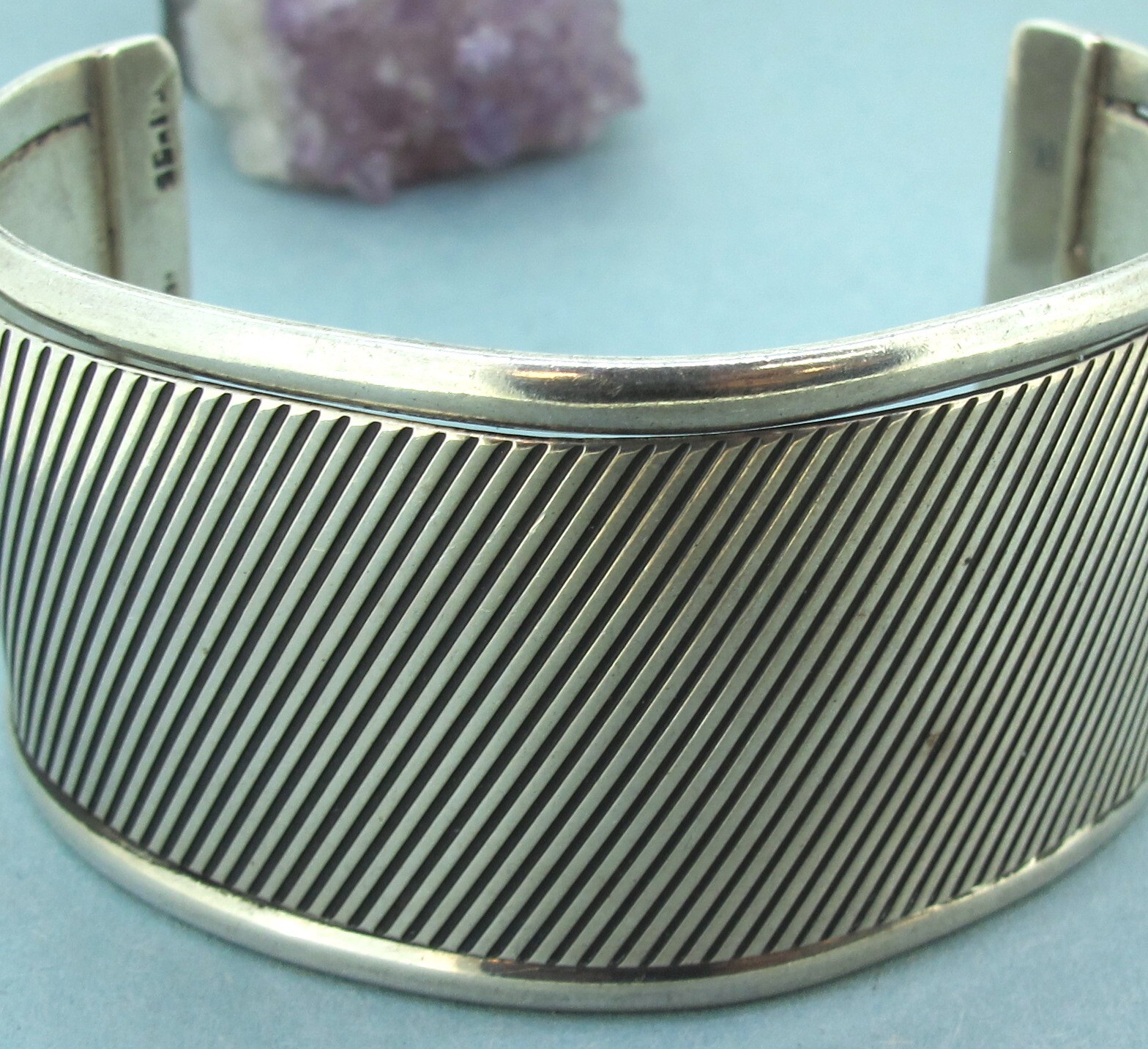Mexico TJ-56 Handmade Bangle 39mm Bracelet Sterling Silver Size 8 inch