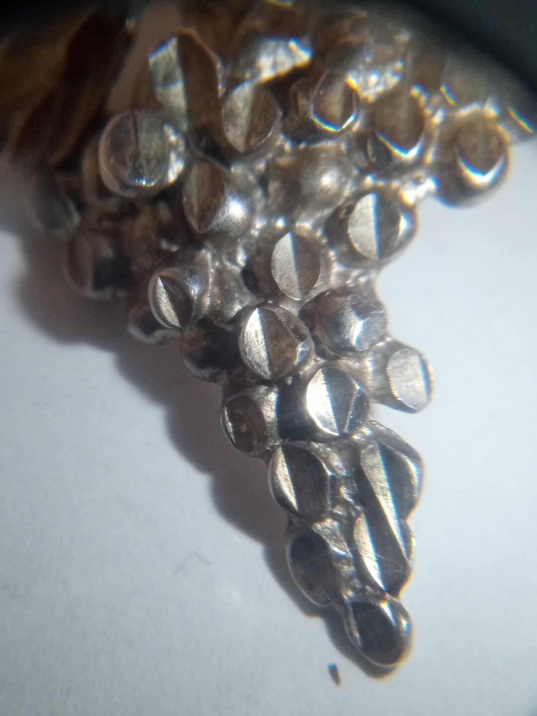 Vintage Silver Bunch Of Grapes Pendant Estate Piece