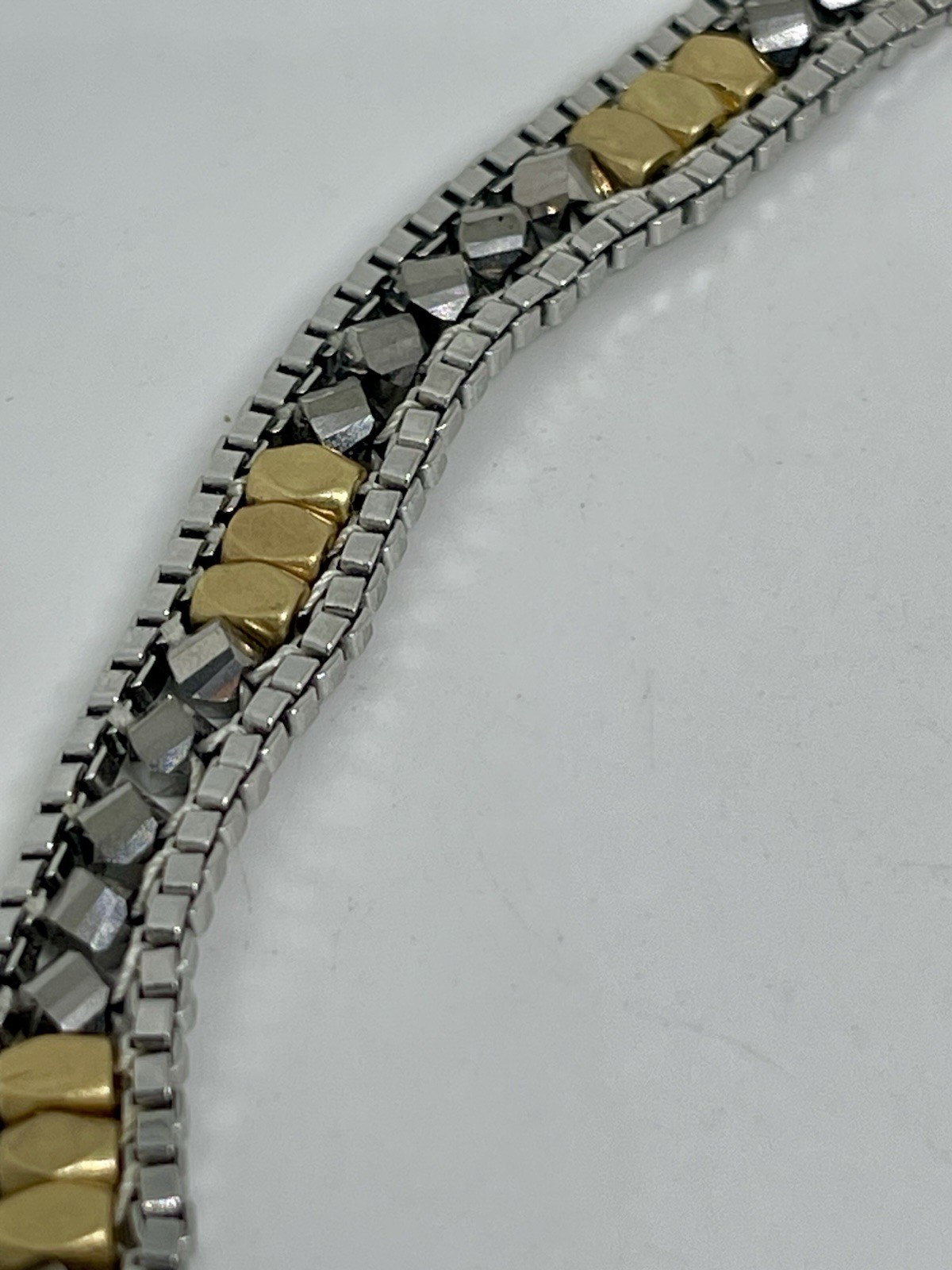 Stella & Dot Wrap Bracelet Or Necklace Dark Metal Grunge Glam Wrap Chain Luna