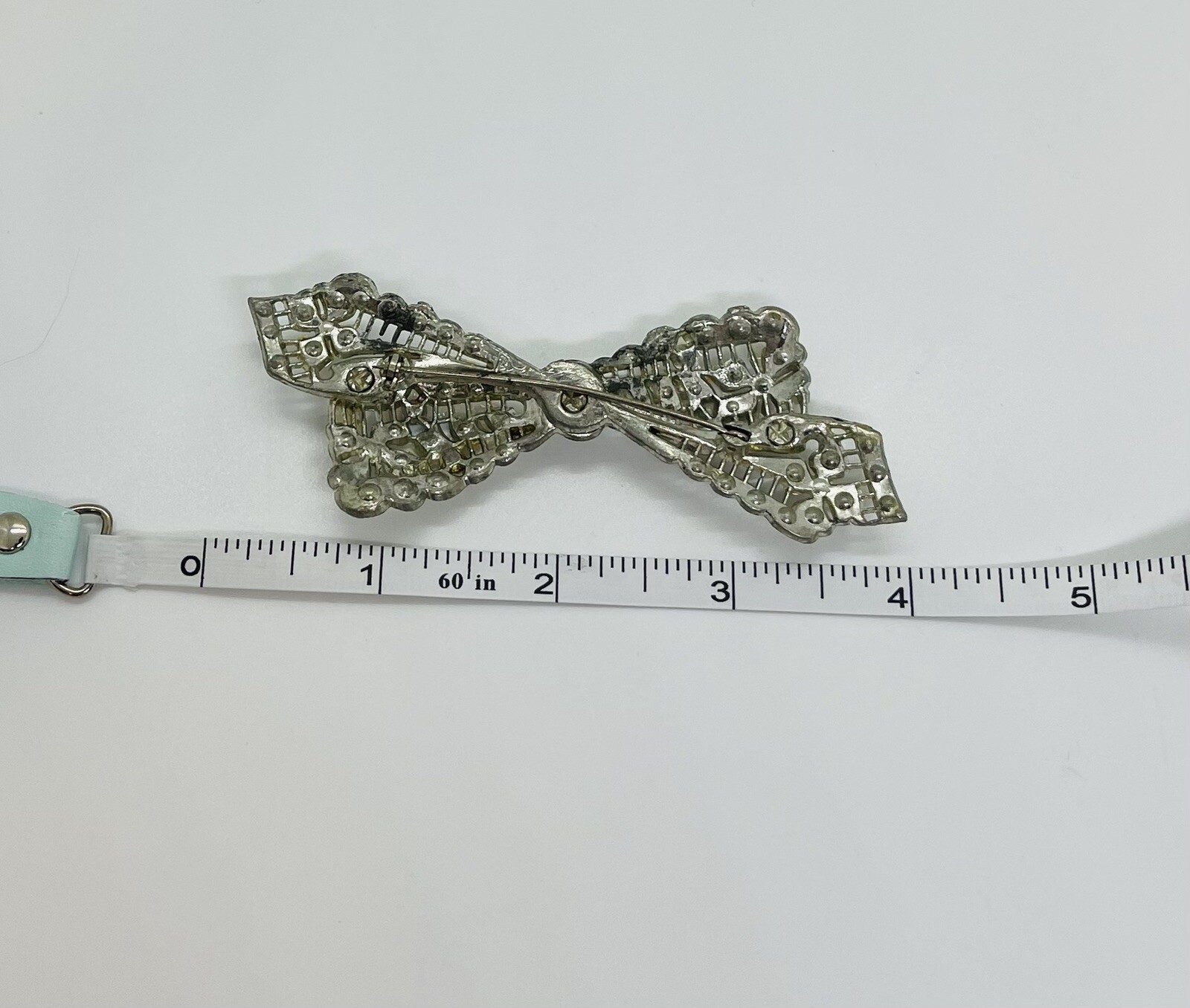 Gorgeous Vintage New England Glass Works 40’s Large Rhinestone Brooch
