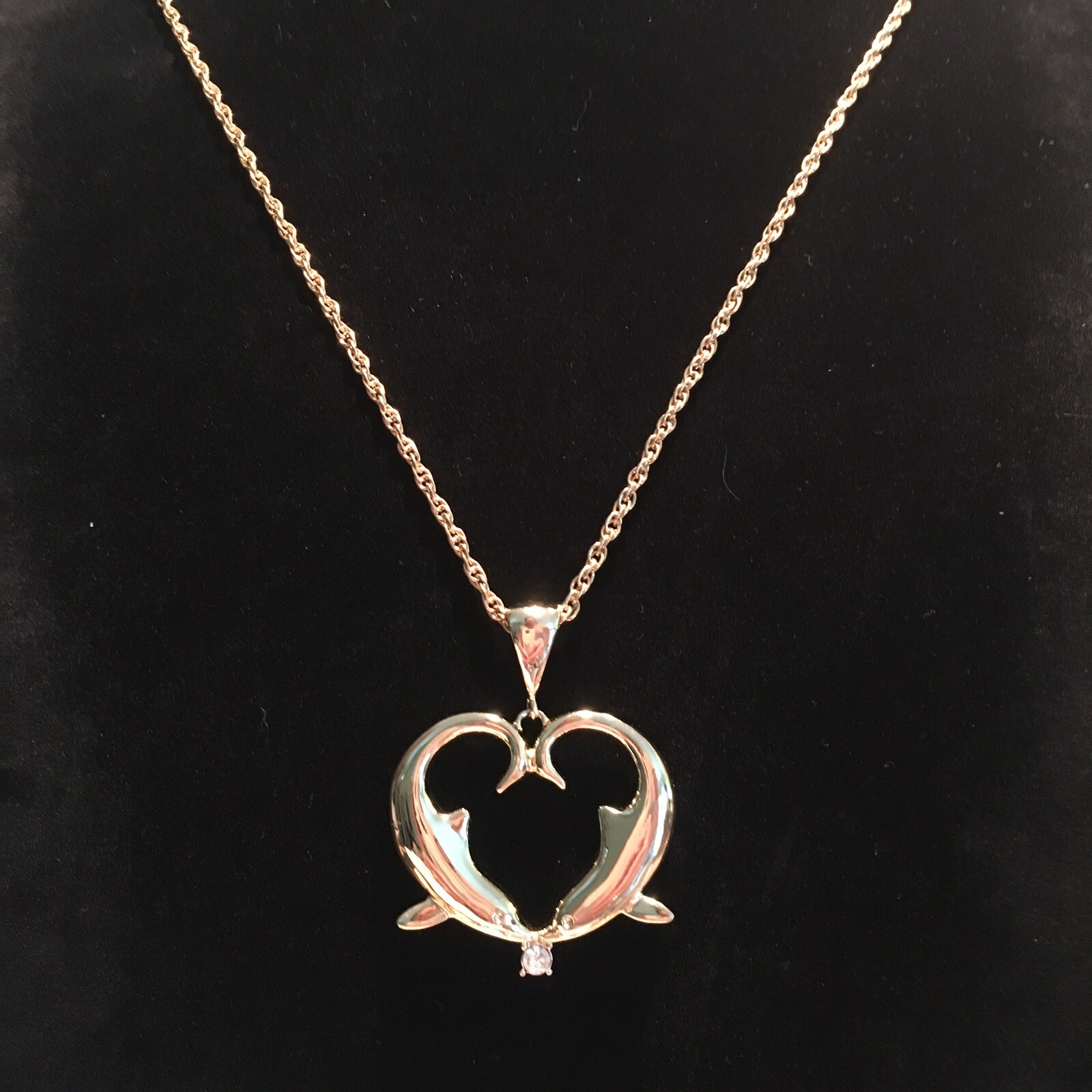 Fabulous Bon Worth Vintage Gold Tone Micky Mouse Pendant Necklace