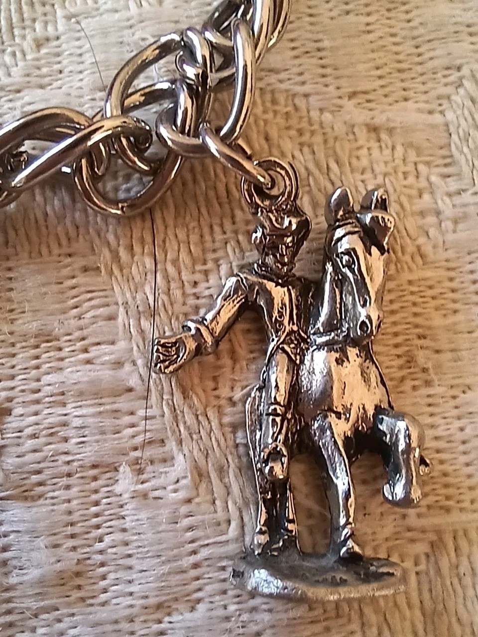 Vtg Boston MA Charm Bracelet Silver Tone Metal Paul Revere North Church Constitu