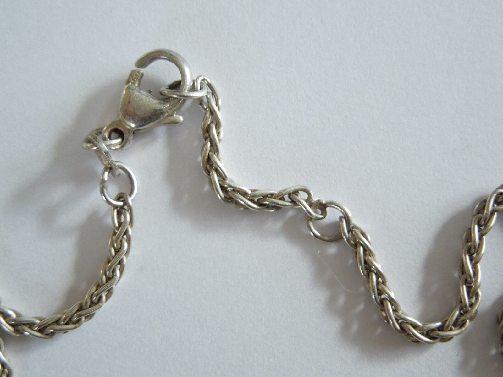 925 Silver Necklace + Silver Pendant Tested Celtic Style 36.8 G/45 Cm