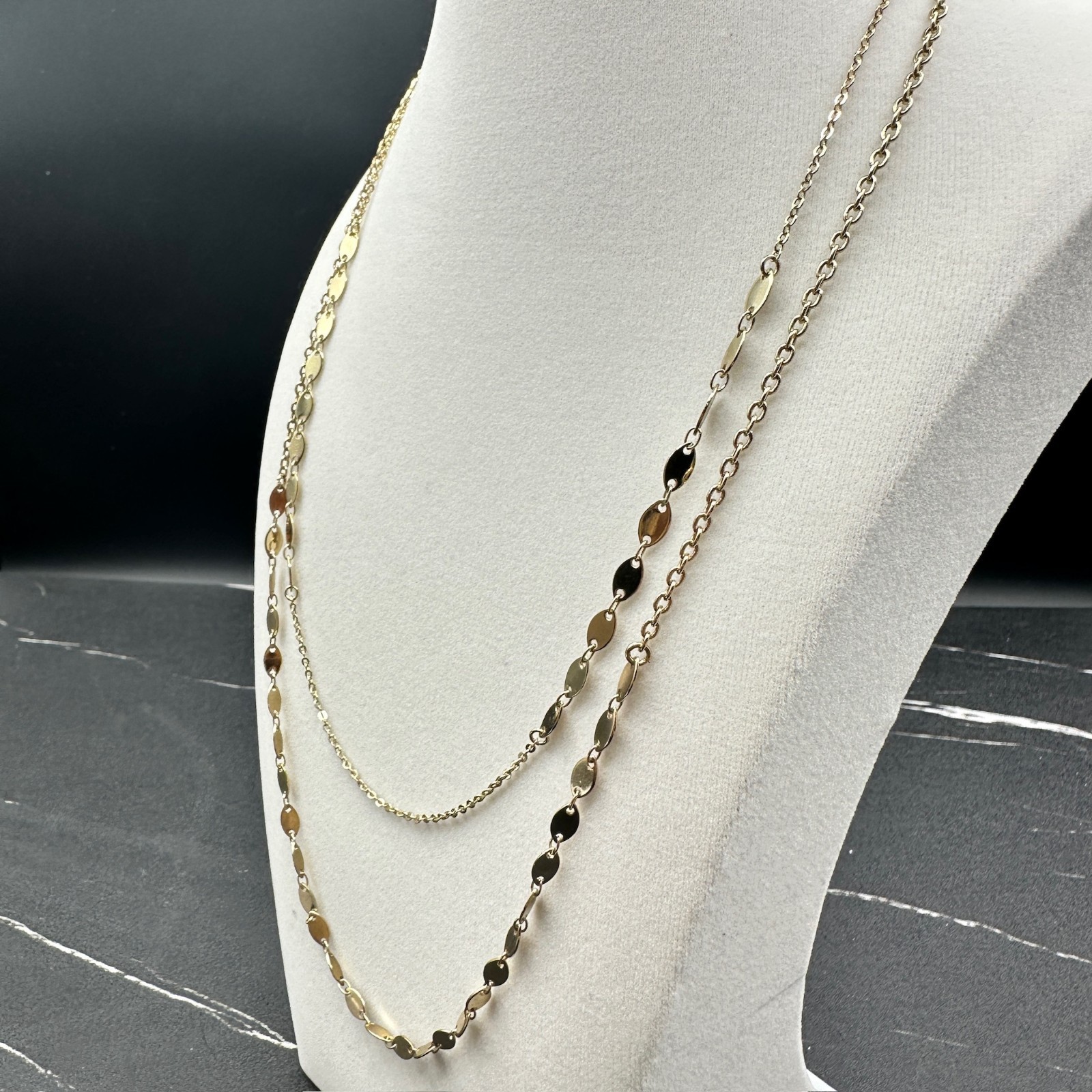 Vintage Sugarfix Gold-Tone Oval Link Chain Collectible Retro Lobster Layered