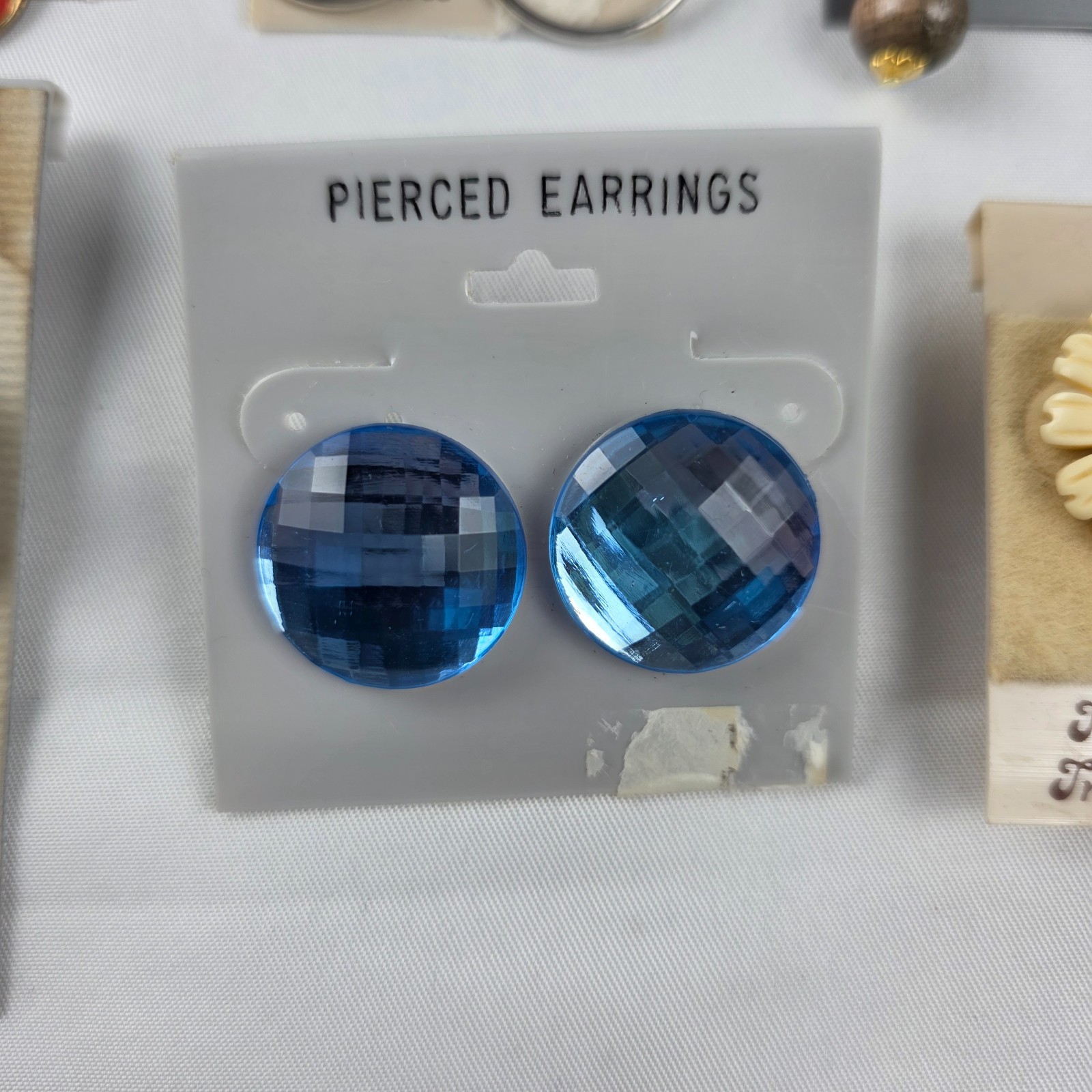 SIX Pairs Vintage 1980’s Pierced Earrings Dangles Studs Variety Colors & Styles
