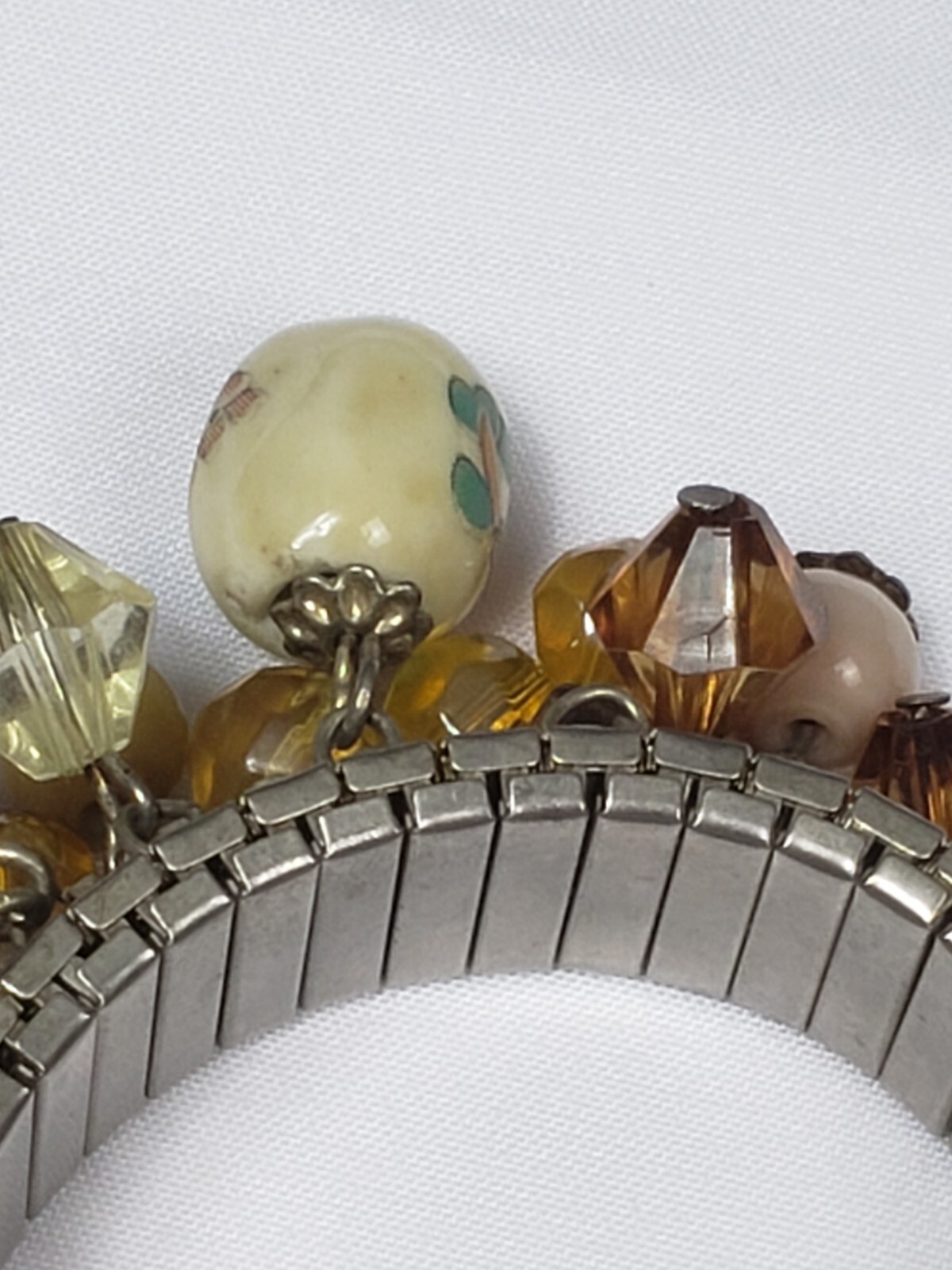 Jade tigers eye Cha Cha Bracelet Glass Bead Expansion Meditation Success Wealth