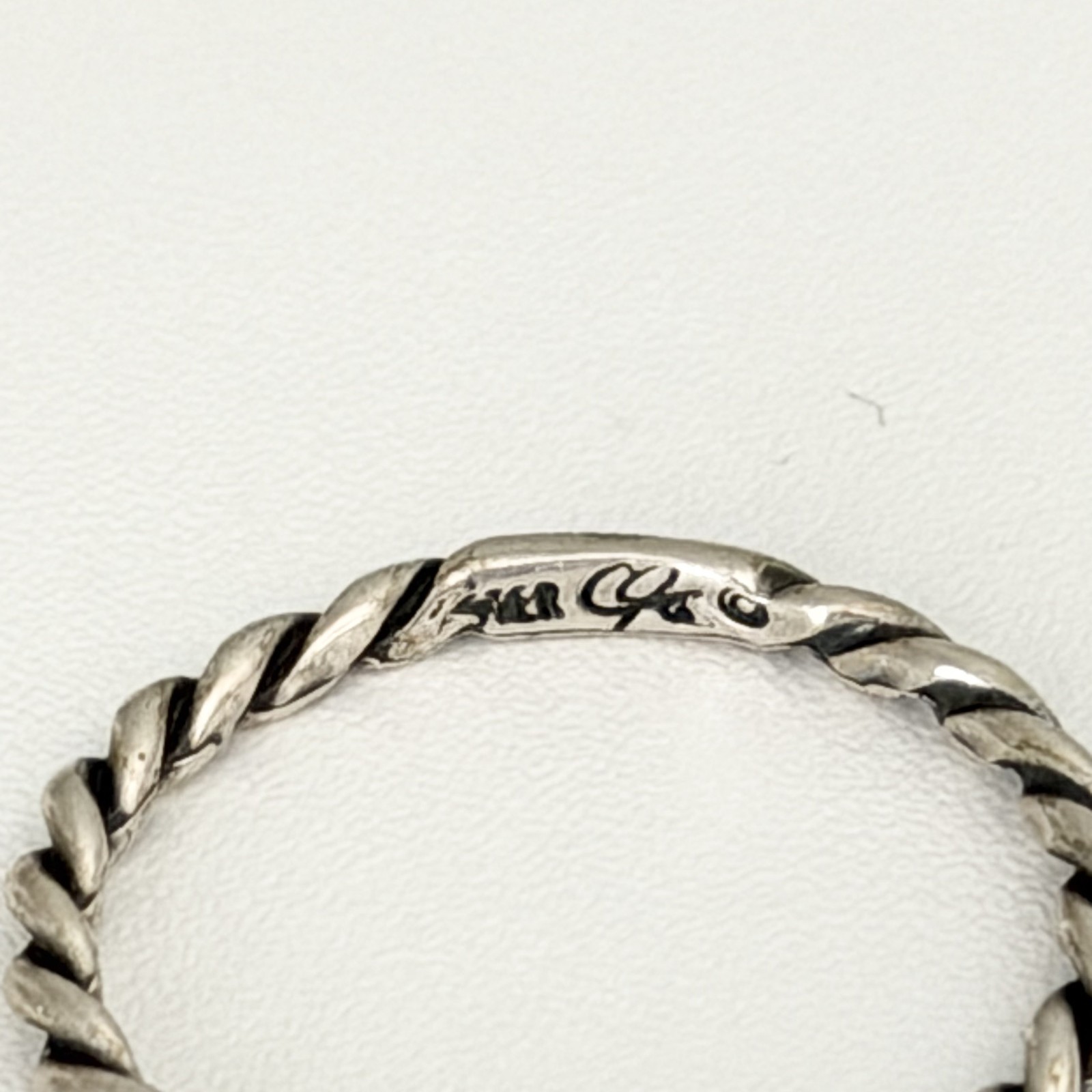 Vintage Carolyn Pollack Relios 925 Sterling Silver Twisted Band Stack Ring Sz 10