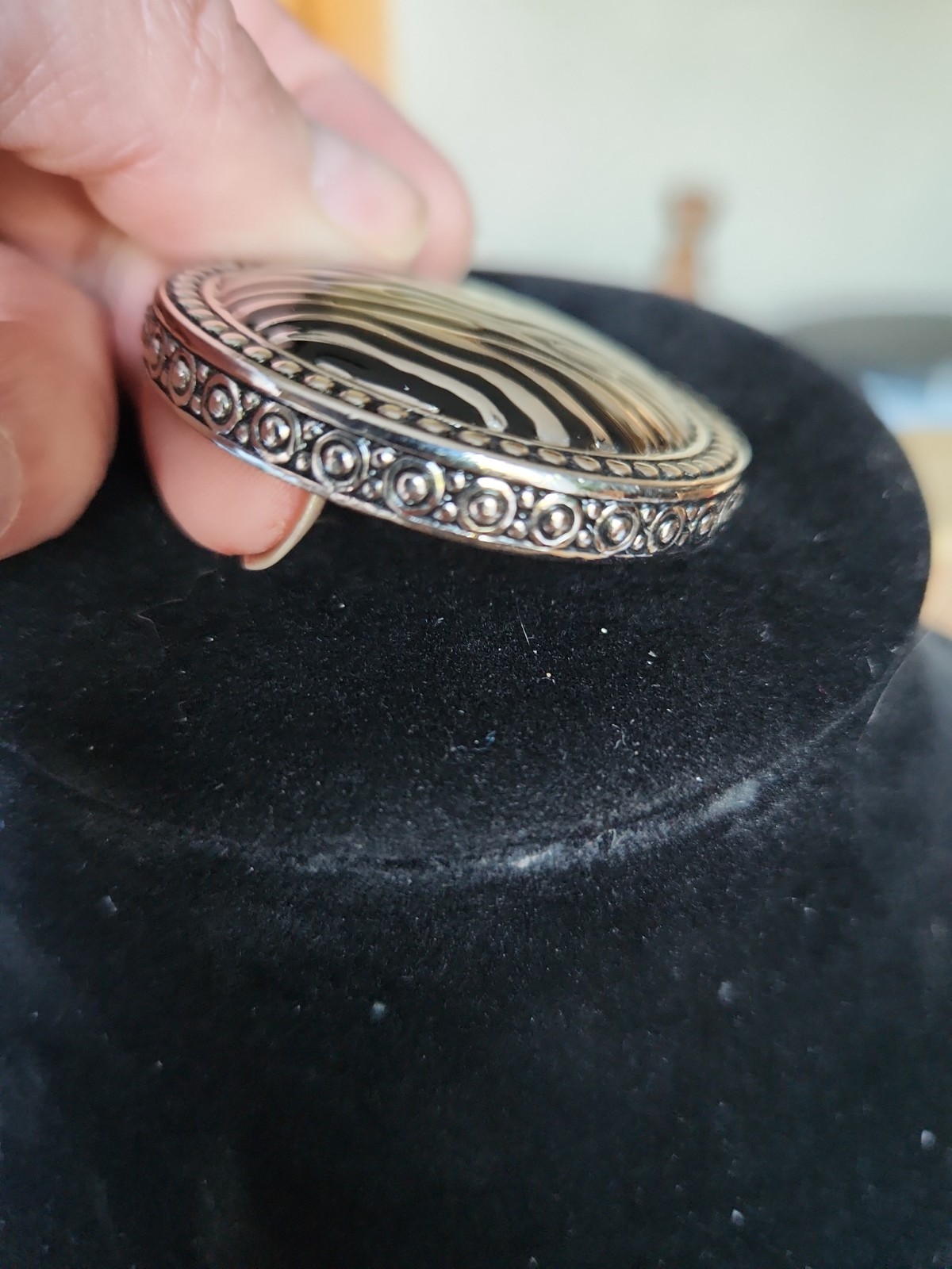 Vintage Premier designs Vintage Silver Tone Zebra Print Pendant With Box