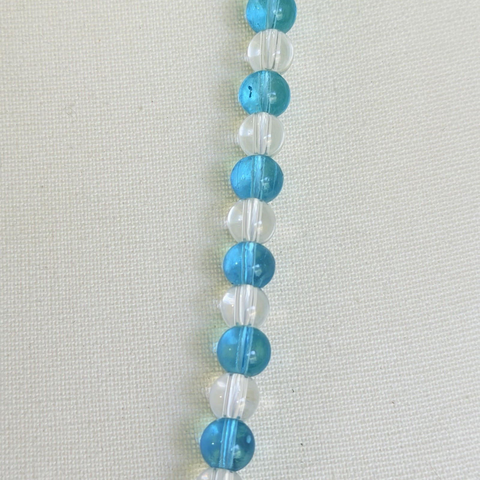 Vintage Necklace Lot Blue Glass Beads and other Materials 7 Necklaces
