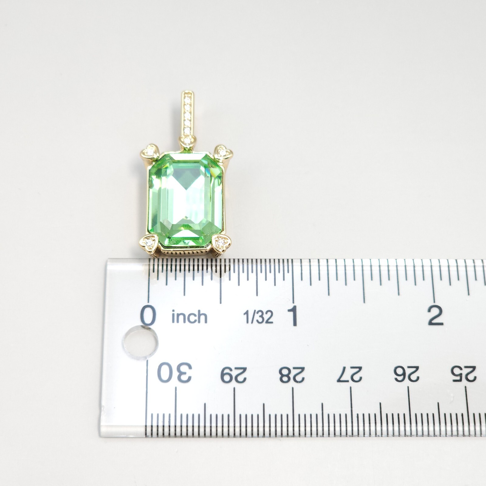 Pendant Lot Of 3 Purple Yellow green white clear rhinestone pendants Gold tone