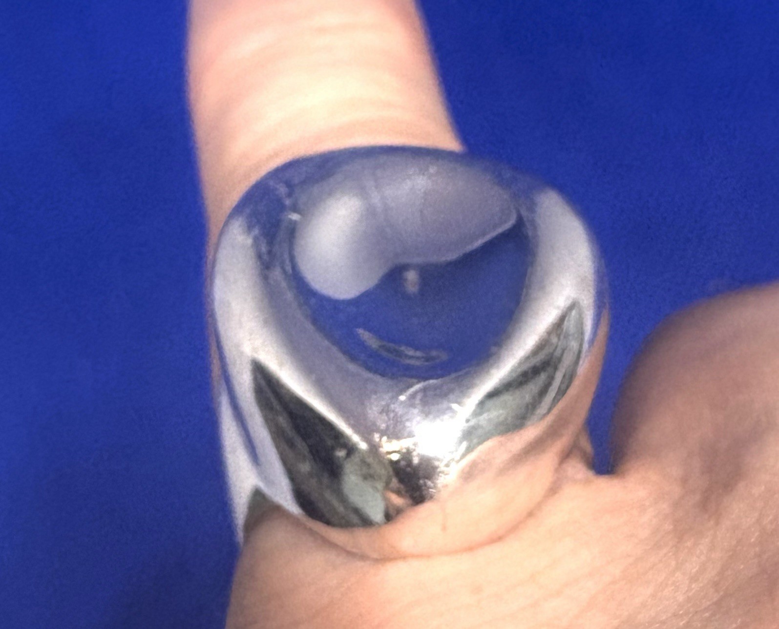 X08 Sculpture Modernist 8.93 g 1980s Vintage 925 Sterling Silver Ring Size 7.75