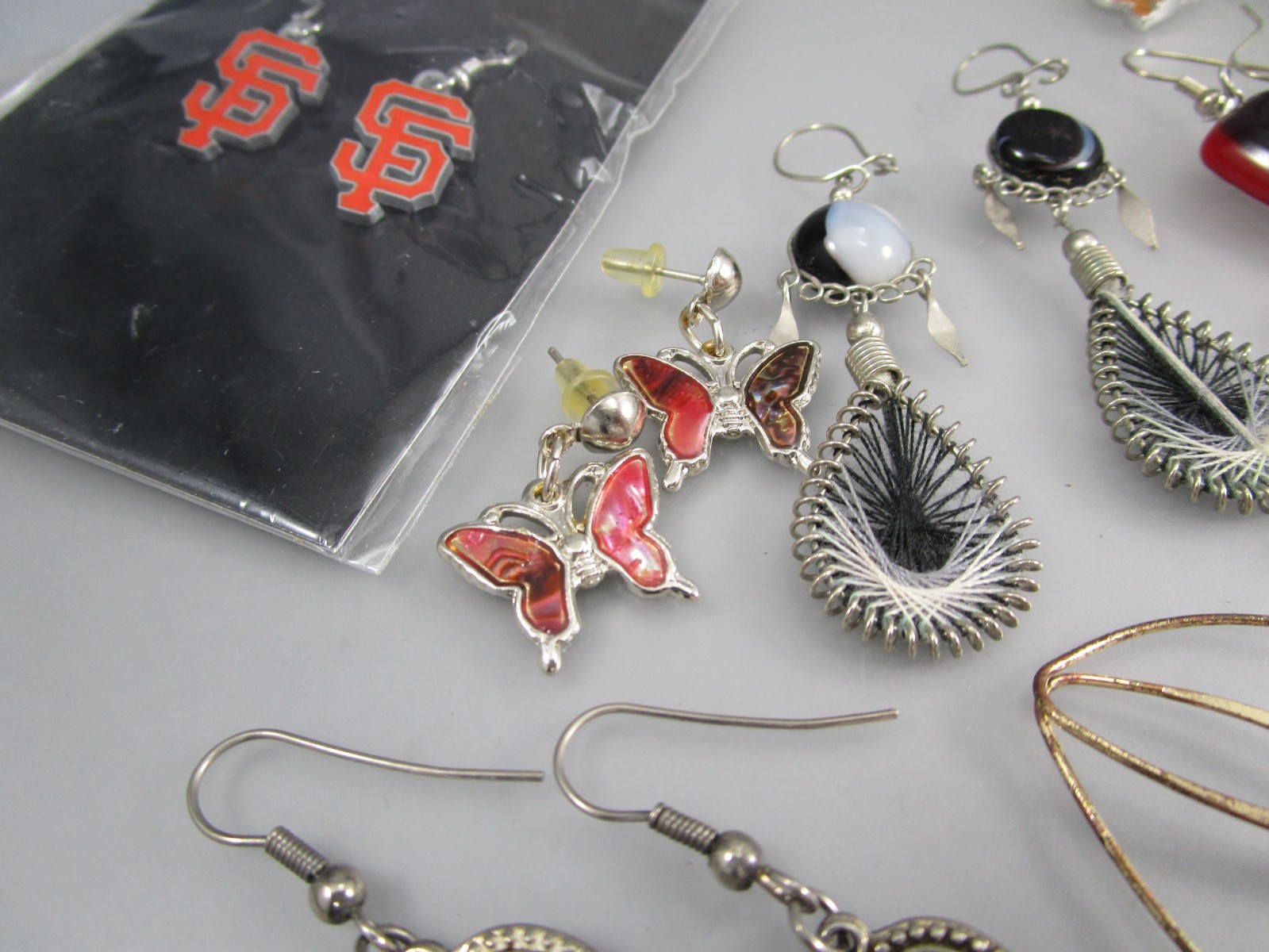 Vtg Mod Varying Colors & Multi Styles LOT of 12 Post Pierced Earrings 177Q