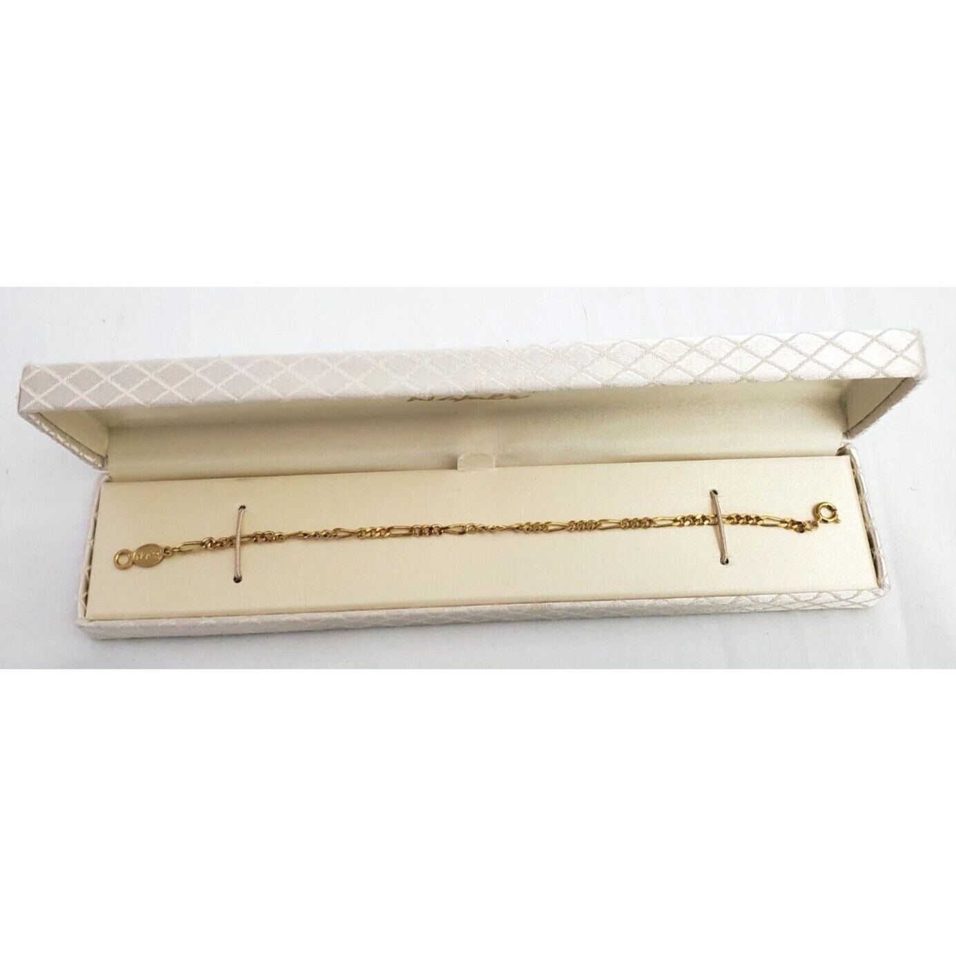 Napier Gold Tone Chain Link Bracelet 7.25″ New in Box Vintage