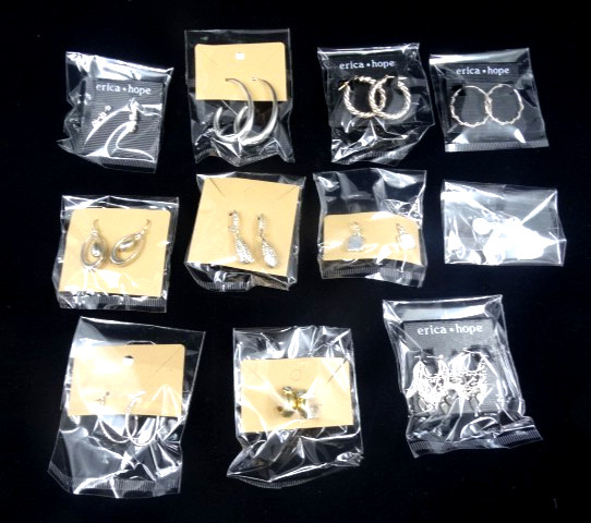 Lot of 11 Pre-Owned .925 Silver Pierced Earrings Packaged & Priced by Weight 44g
