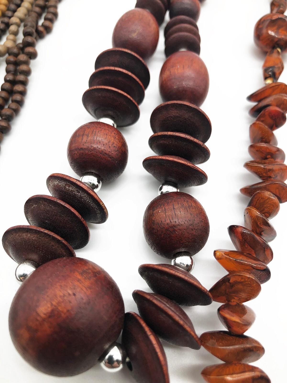 Vintage Beaded Necklaces Mixed LOT– Lucite/Bakelite and Wood GREAT CONDITION