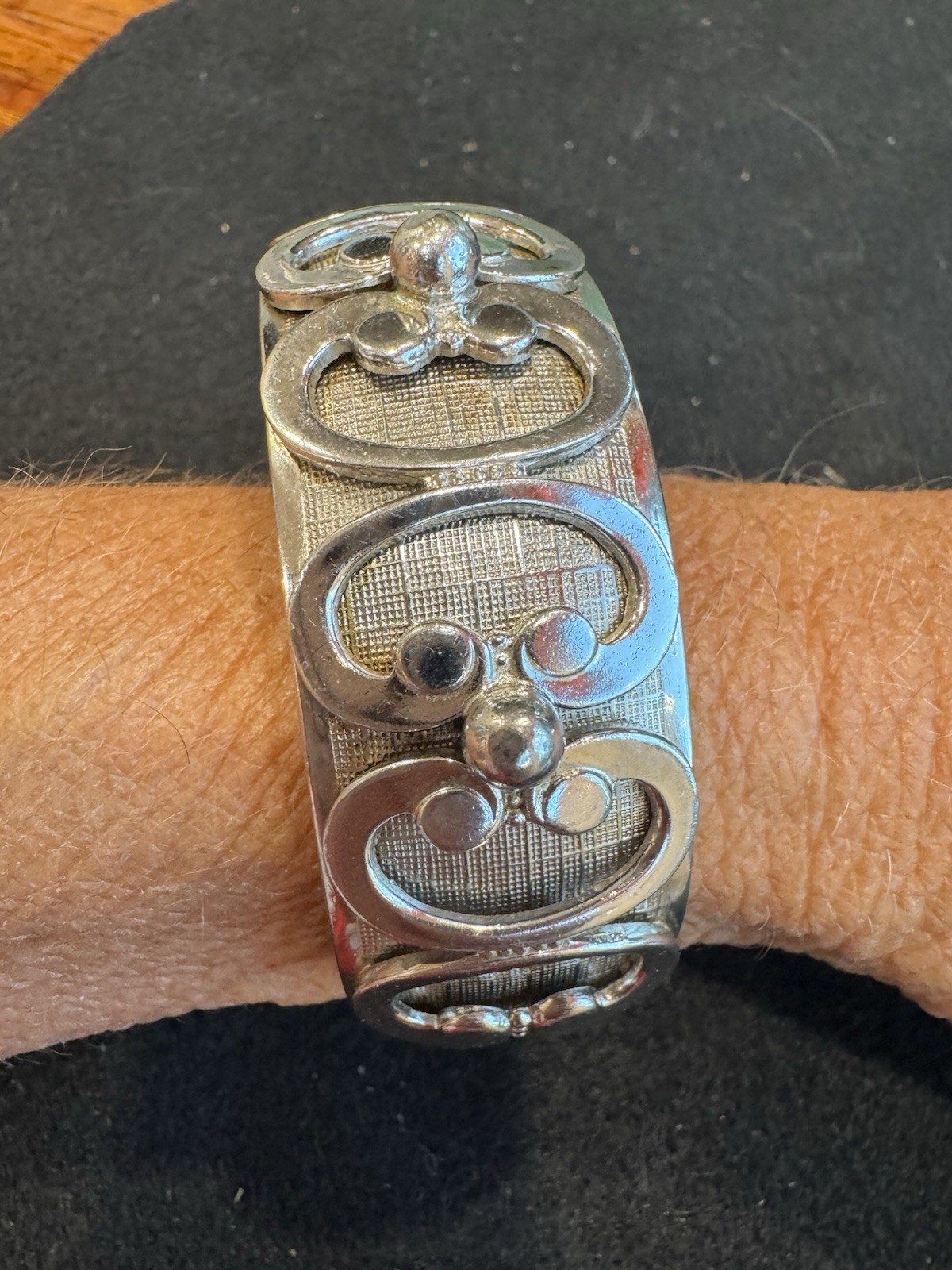 Vintage Whiting & Davis Hinge Cuff Bracelet