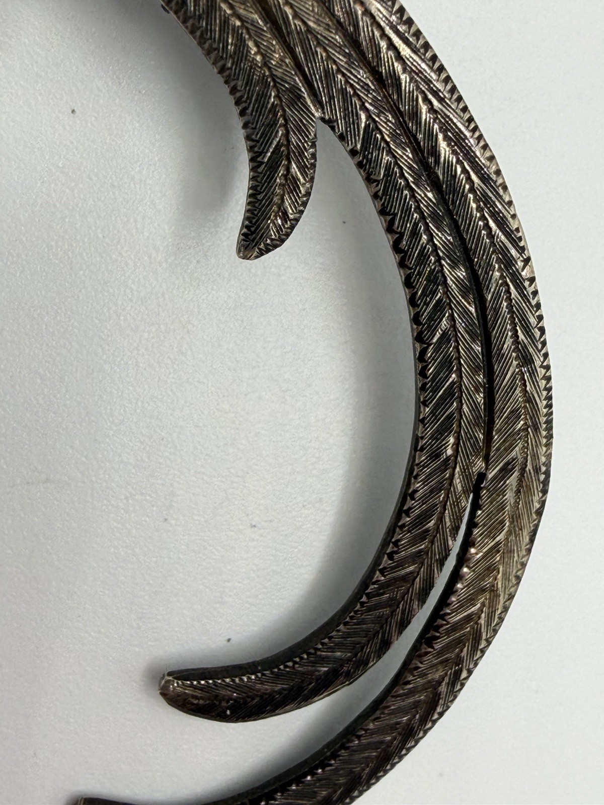 Vintage Silver Quetzal Bird Brooch Signed La Dama Studio Guatemala 900 Silver
