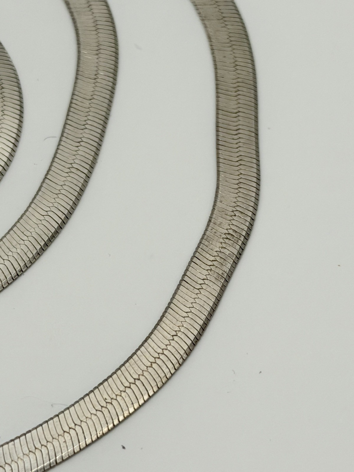 Vintage Italian Milor Herringbone 30″ 925 Silver Chain Necklace, 5.3mm, 21.13g