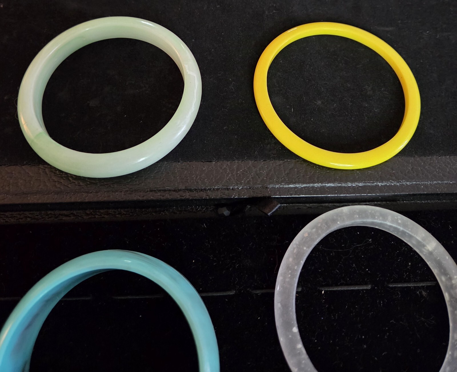 Vintage 70’s, 80’s Bangle Bracelets Plastic, Pooka,Bamboo Shell Lot Of 20