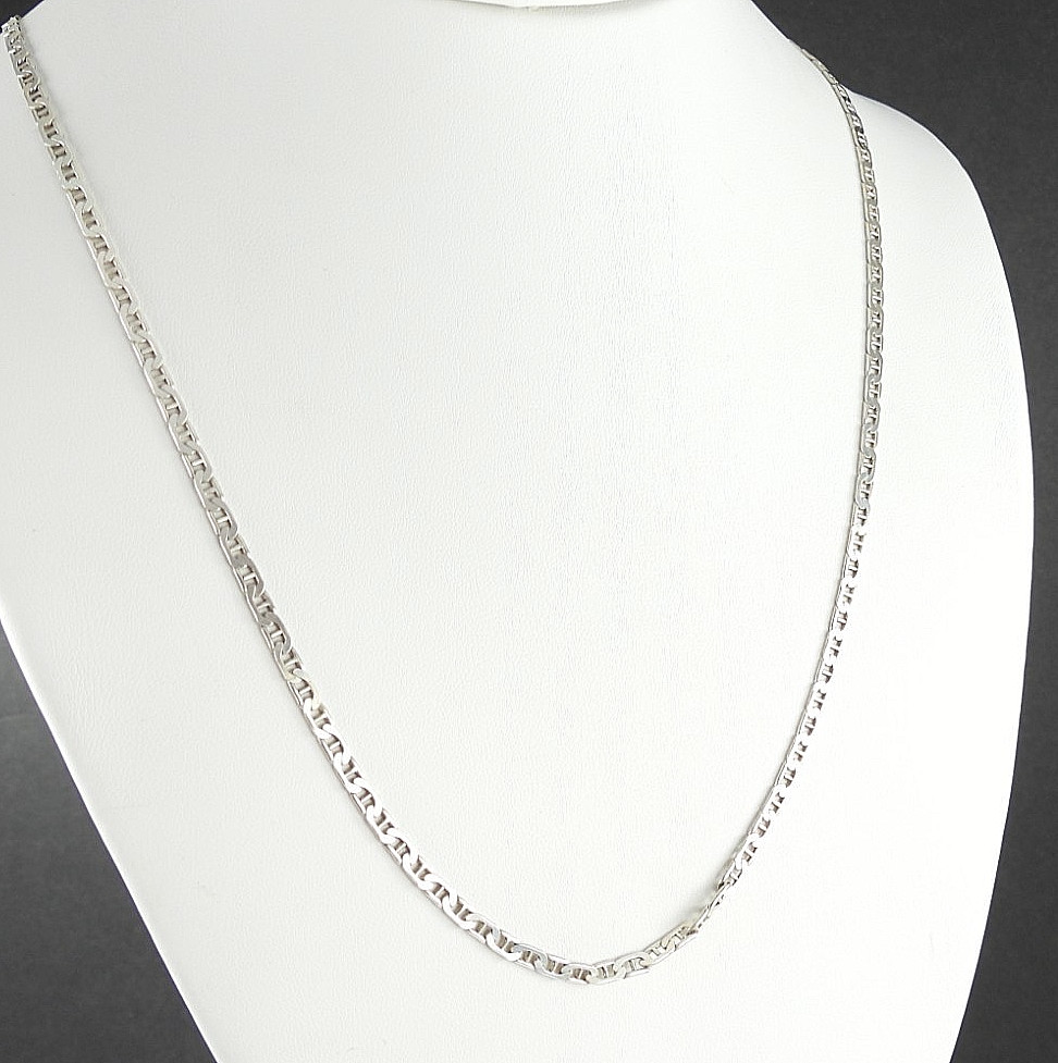 Vintage 925 Sterling Silver Mariner Link Chain Necklace Italy Jewelry 30″ Long