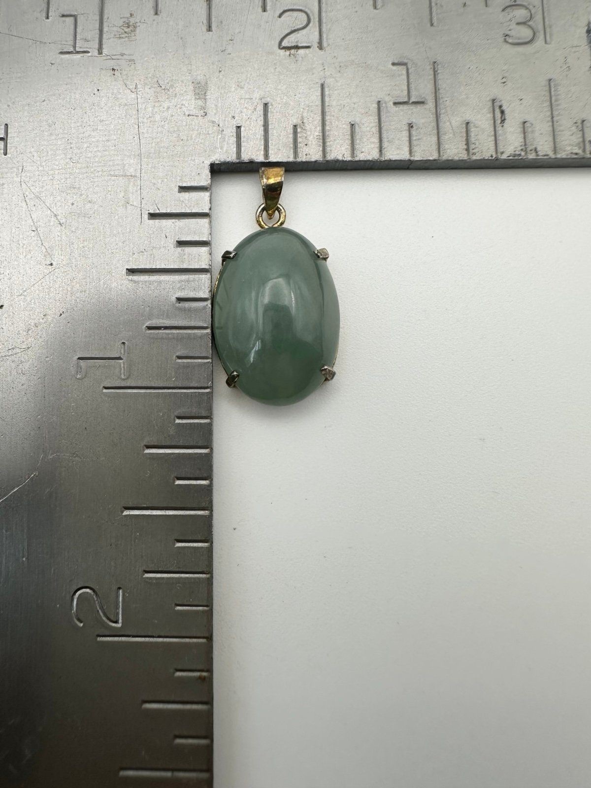 Vintage oval genuine jade Pendant