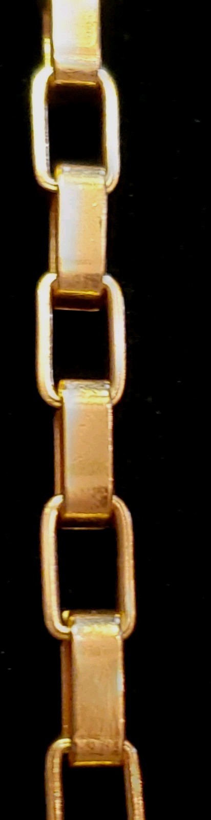 ANNE KLEIN Vtg Necklace, Gold Plated, Rectangular Links, Logo Toggle Closure