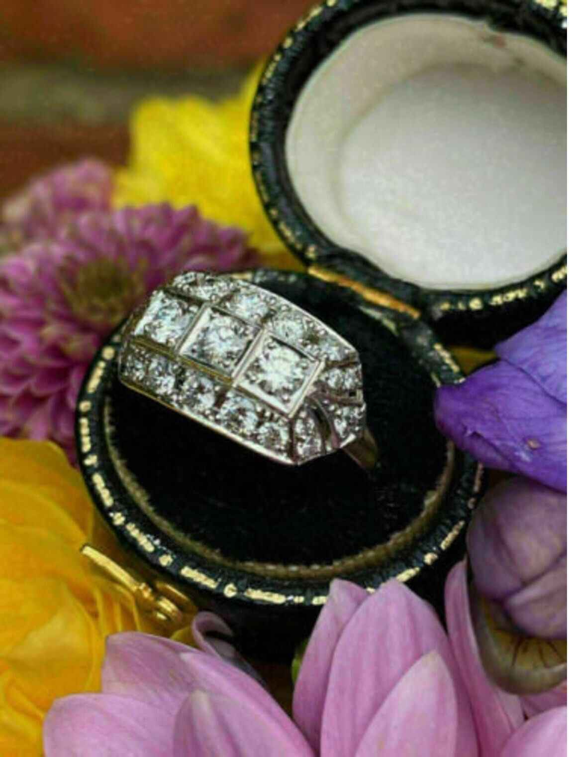 1.20CTW White Round Cut CZ Three Stone Antique Style Art Deco Ring In 925 Silver