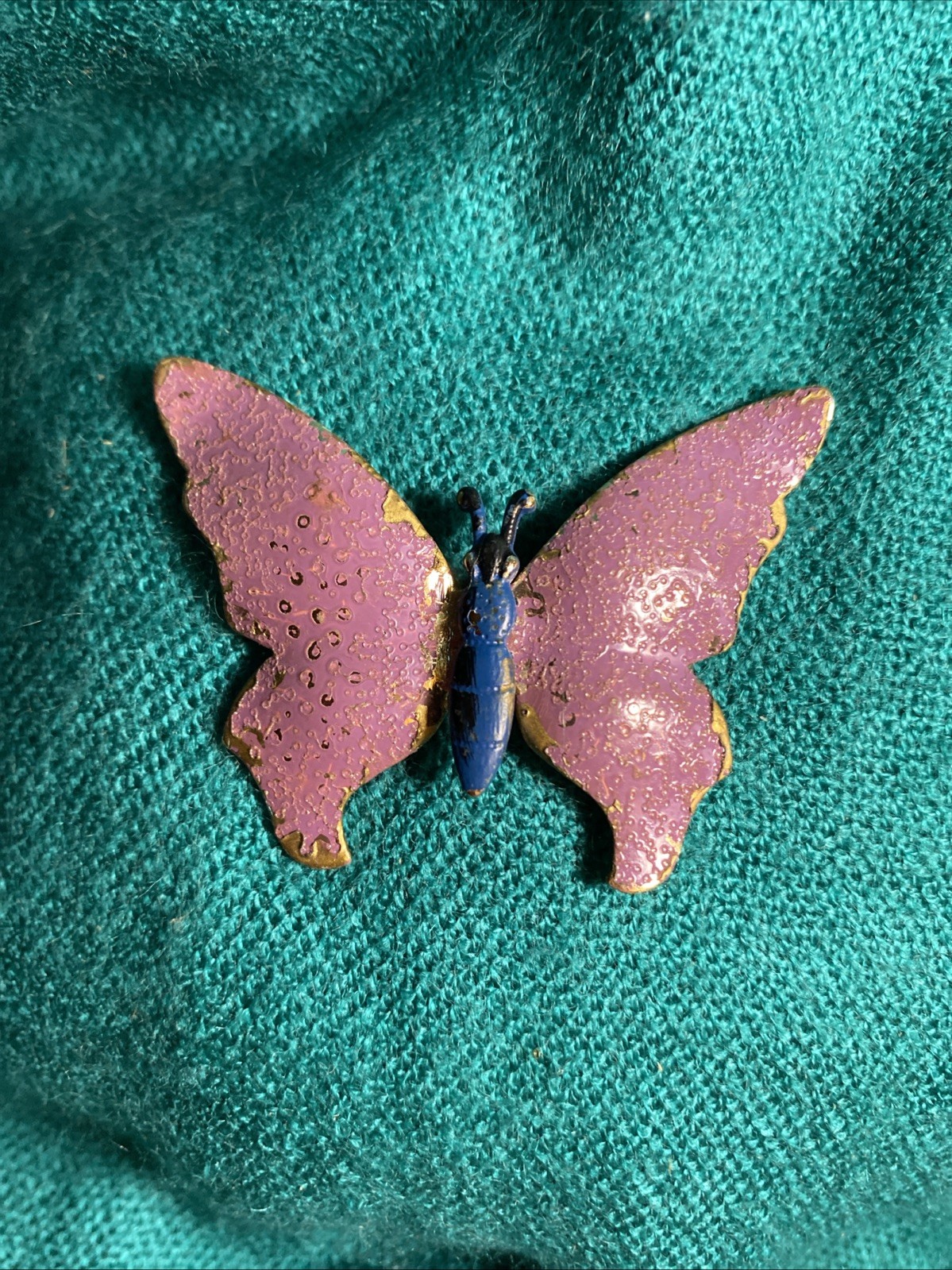 Vintage Butterfly Metal Pin with Safety Clasp Made In Germany