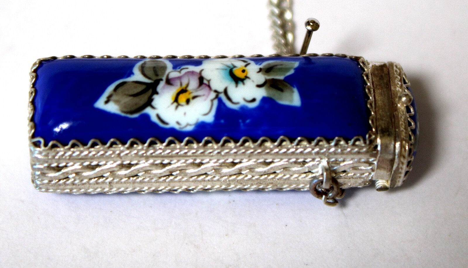 Vintage Enamel Hand Painted Russia Finift Jewelry Necklace-Locket 3 Variation#80