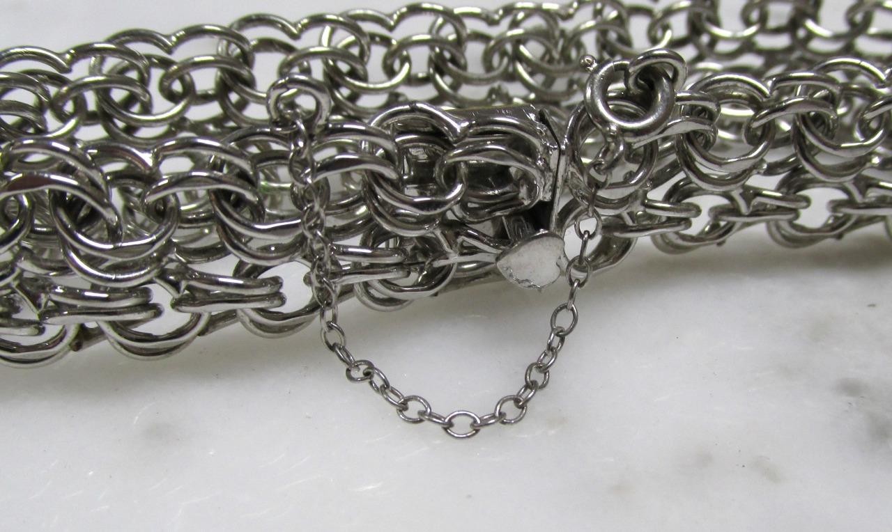 Elco Sterling Silver Starter Charm Bracelet ~ 7-1/2″ ~ 24grams ~ 5-C393