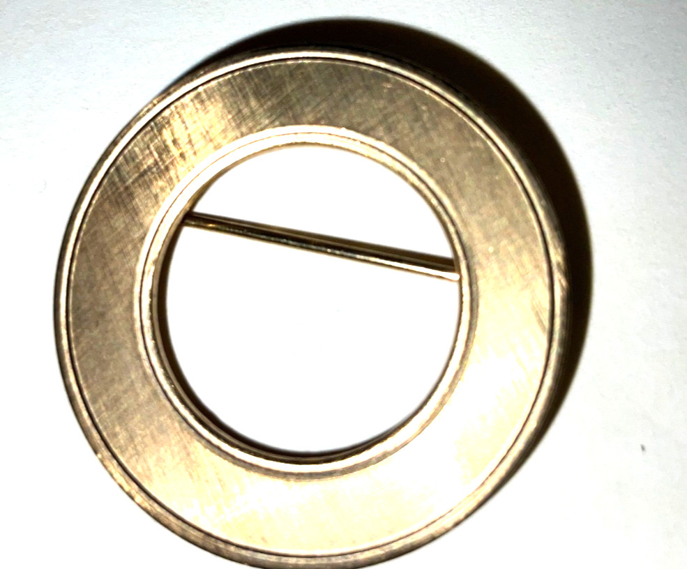 Vintage HG Henry Griffith 12K Gold Filled Minimalist Circle Brooch Pin MCM 1/20