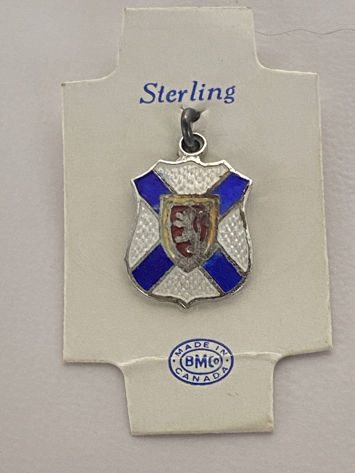 VTG NEW Sterling Slver & Enamel Charm Nova Scotia Canada Souvenir Enamel BM co