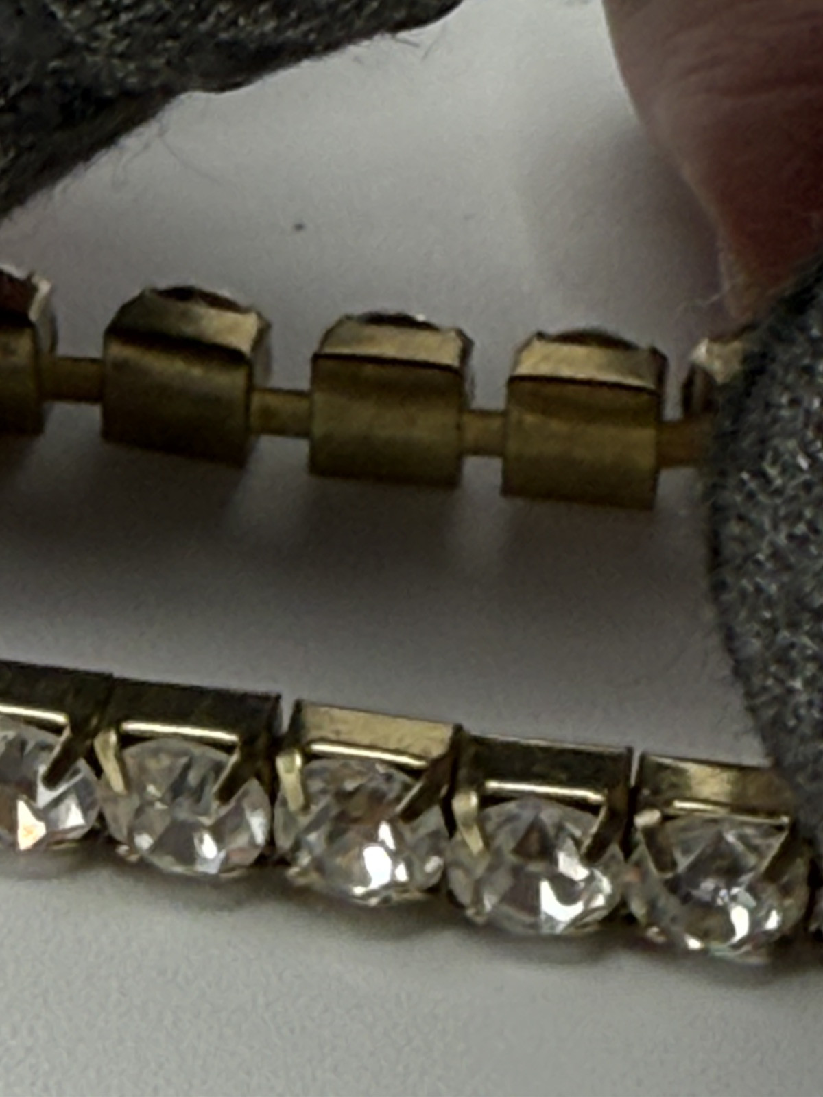 Vintage Rhinestone Expander Expanding Stretch No Rubber Bracelet #597