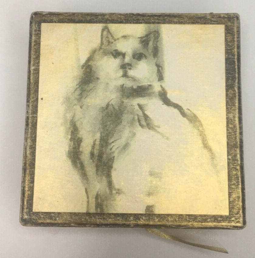 17.5 in Italy Sterling Silver Necklace Cat Print by Diane Kline in Org Gift Box